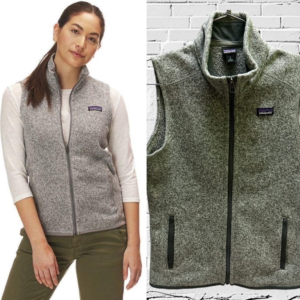Patagonia Women’s Heather Gray Fleece Vest L